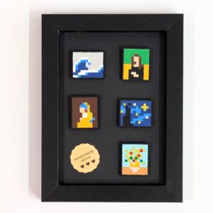 סט מגנטים - יצירות אמנות מפוקסלות